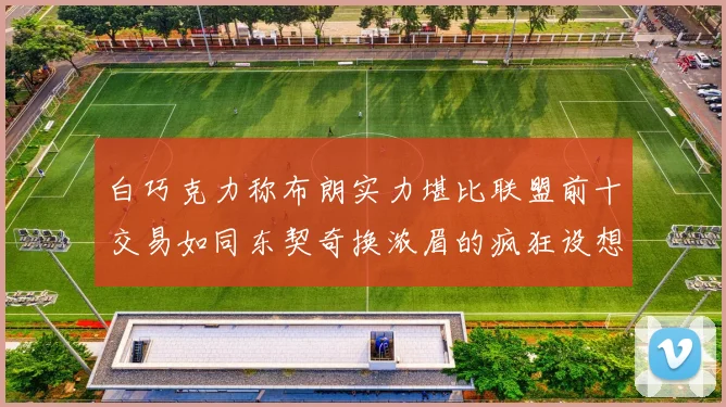 白巧克力称布朗实力堪比联盟前十交易如同东契奇换浓眉的疯狂设想